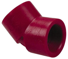 NIBCO - 3/4" PVDF Plastic Pipe 45° Elbow - Schedule 80, FIPT x FIPT End Connections - Exact Industrial Supply
