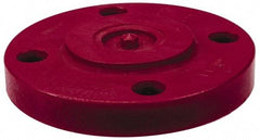 NIBCO - 4" Pipe, 9" OD, PVDF Blind Pipe Flange - Schedule 80, Red - Exact Industrial Supply