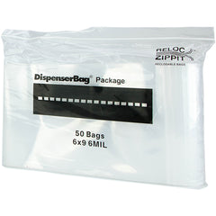 6″ × 9″ 6-MIL Clear Reloc Zippit Zipper Bags, Sold per Case of 1000 (20 boxes of 50 per case)