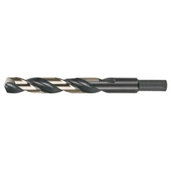 27/64 RHS / RHC HSS 135 Degree Split Point Heavy Duty Jobber Length Drill - Black & Gold - Exact Industrial Supply