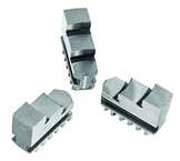 Hard Solid OD Jaws for 20" 3-Jaw Bison Scroll Chuck- 3 Piece Set - Exact Industrial Supply