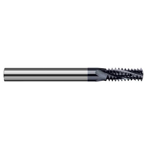 ‎0.2450″ Cutter Diameter × 0.4370″ (7/16″) Length of Cut Carbide Multi-Form 1/16″, 1/8″-27 NPT Thread Milling Cutter, 3 Flutes, AlTiN Coated - Exact Industrial Supply