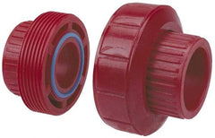 NIBCO - 1/2" PVDF Plastic Pipe Socket Union - Schedule 80, S x S End Connections - Exact Industrial Supply