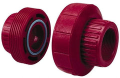 NIBCO - 1/2" PVDF Plastic Pipe Threaded Union - Schedule 80, FIPT x FIPT End Connections - Exact Industrial Supply