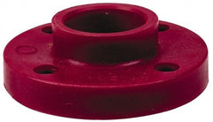 NIBCO - 3/4" Pipe, 3-7/8" OD, PVDF Socket Pipe Flange - Schedule 80, Red - Exact Industrial Supply