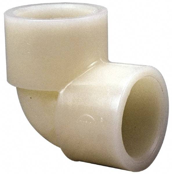NIBCO - 3/4" PVDF Plastic Pipe 90° Elbow - Schedule 80, S x S End Connections - Exact Industrial Supply