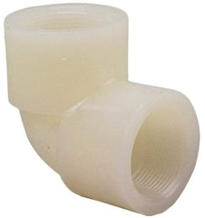 NIBCO - 1-1/2" PVDF Plastic Pipe 90° Elbow - Schedule 80, FIPT x FIPT End Connections - Exact Industrial Supply