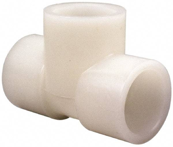 NIBCO - 1" PVDF Plastic Pipe Socket Tee - Schedule 80, S x S x S End Connections - Exact Industrial Supply