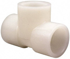 NIBCO - 3/4" PVDF Plastic Pipe Socket Tee - Schedule 80, S x S x S End Connections - Exact Industrial Supply