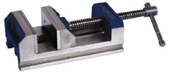 Gibraltar - 6" Jaw Opening Capacity x 2" Throat Depth, Horizontal Drill Press Vise - 6" Wide x 2" High Jaw, Stationary Base, Standard Speed, 11-15/16" OAL x 3-1/2" Overall Height - Exact Industrial Supply