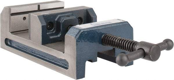 Gibraltar - 4" Jaw Opening Capacity x 1-1/2" Throat Depth, Horizontal Drill Press Vise - 4" Wide Jaw, Stationary Base, Standard Speed, 7-5/16" OAL x 2-11/16" Overall Height - Exact Industrial Supply