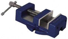 Gibraltar - 4-1/2" Jaw Width, 4" Jaw Opening Capacity, Horizontal Stationary Machine Vise - Manual Operation, 1 Station, 11-1/2" Long x 2-3/8" High x 1-1/4" Deep, 1-1/4" Jaw Height - Exact Industrial Supply