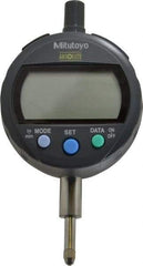 Mitutoyo - 0 to 12.7mm Range, 0.0005" Graduation, Electronic Drop Indicator - Flat Back, Accurate to 0.001", English & Metric System, LCD Display - Exact Industrial Supply