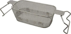 CREST ULTRASONIC - Stainless Steel Parts Washer Basket - 88.9mm High x 127mm Wide x 228.6mm Long, Use with Ultrasonic Cleaners - Exact Industrial Supply