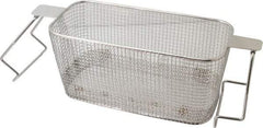 CREST ULTRASONIC - Stainless Steel Parts Washer Basket - 5" High x 133.35mm Wide x 292.1mm Long, Use with Ultrasonic Cleaners - Exact Industrial Supply