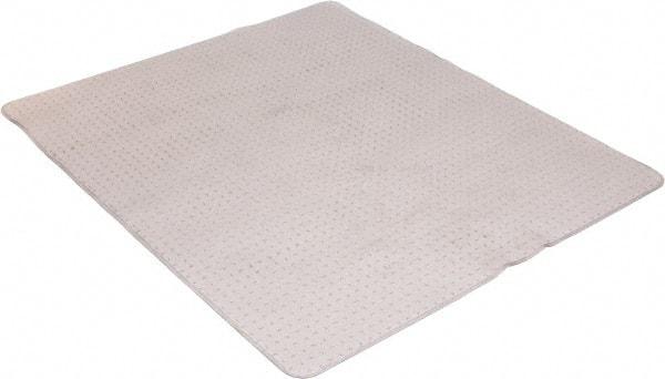 Aleco - 60" Long x 46" Wide, Chair Mat - Rectangular, Beveled Edge Style, Includes Anchorpoints - Exact Industrial Supply