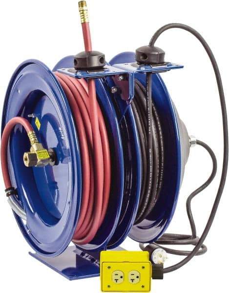 CoxReels - 50' Spring Retractable Hose Reel - 300 psi, Hose Included - Exact Industrial Supply