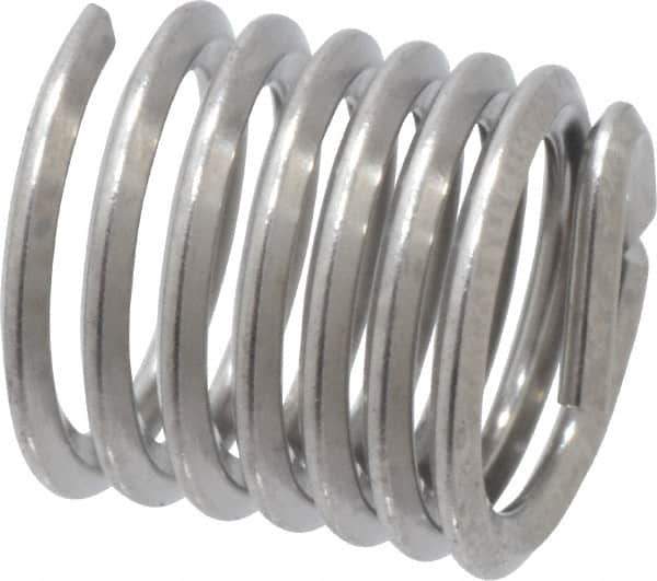 Heli-Coil - M6x1.00 Metric Coarse, 9mm OAL, Free Running Helical Insert - 6-3/4 Free Coils, Tanged, 304 Stainless Steel, Bright Finish, 1-1/2D Insert Length - Exact Industrial Supply