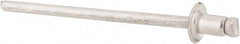 RivetKing - Size 62 Dome Head Stainless Steel Open End Blind Rivet - Stainless Steel Mandrel, 0.02" to 1/8" Grip, 3/8" Head Diam, 0.192" to 0.196" Hole Diam, 0.325" Length Under Head, 3/16" Body Diam - Exact Industrial Supply