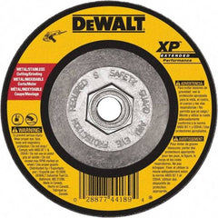 DeWALT - 24 Grit, 6" Wheel Diam, 1/8" Wheel Thickness, Type 27 Depressed Center Wheel - Zirconia Alumina, Resinoid Bond, 10,100 Max RPM, Compatible with Angle Grinder - Exact Industrial Supply