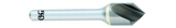 1" Size - 1/2" Shank - 82° Single Flute Countersink - Exact Industrial Supply