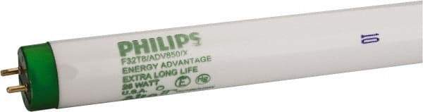 Philips - 25 Watt Fluorescent Tubular Medium Bi-Pin Lamp - 5,000°K Color Temp, 2,400 Lumens, T8, 36,000 hr Avg Life - Exact Industrial Supply