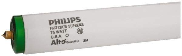 Philips - 75 Watt Fluorescent Tubular Single Pin Lamp - 4,100°K Color Temp, 5,000 Lumens, T12, 12,000 hr Avg Life - Exact Industrial Supply