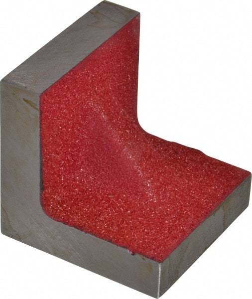 Suburban Tool - 2" Wide x 2" Deep x 2" High Cast Iron Precision-Ground Angle Plate - Standard Plate, Flat Surface, Single Web, 1/2" Thick, Single Plate - Exact Industrial Supply