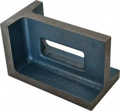 Interstate - 1 Hole, 8" High x 4-1/2" Wide x 5" Deep, Right Angle Iron - Semi-Steel, Precision Ground, Parallel & Square to within 0.0018" per 6" - Exact Industrial Supply