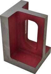 Suburban Tool - 1 Hole, 6" High x 4" Wide x 4" Deep, Right Angle Iron - Cast Iron, Machined, 7/8" Thick, Parallel & Square to within 0.002" per 6" - Exact Industrial Supply