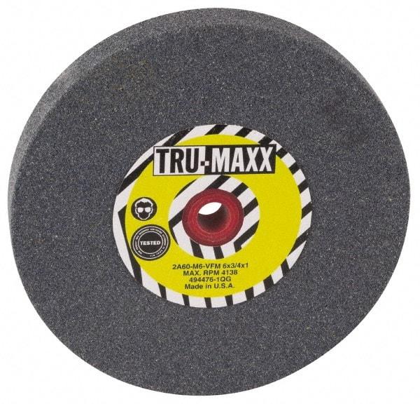 Tru-Maxx - 36 Grit Aluminum Oxide Bench & Pedestal Grinding Wheel - 12" Diam x 1-1/2" Hole x 2" Thick, 2705 Max RPM, P Hardness, Very Coarse Grade , Vitrified Bond - Exact Industrial Supply