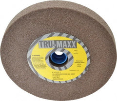 Tru-Maxx - 60 Grit Aluminum Oxide Bench & Pedestal Grinding Wheel - 6" Diam x 1" Hole x 3/4" Thick, 5410 Max RPM, O Hardness, Medium Grade , Vitrified Bond - Exact Industrial Supply