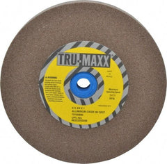 Tru-Maxx - 80 Grit Aluminum Oxide Bench & Pedestal Grinding Wheel - 6" Diam x 1" Hole x 3/4" Thick, 5410 Max RPM, O Hardness, Medium Grade , Vitrified Bond - Exact Industrial Supply