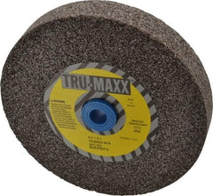 Tru-Maxx - 36 Grit Aluminum Oxide Bench & Pedestal Grinding Wheel - 6" Diam x 1" Hole x 1" Thick, 5410 Max RPM, O Hardness, Very Coarse Grade , Vitrified Bond - Exact Industrial Supply
