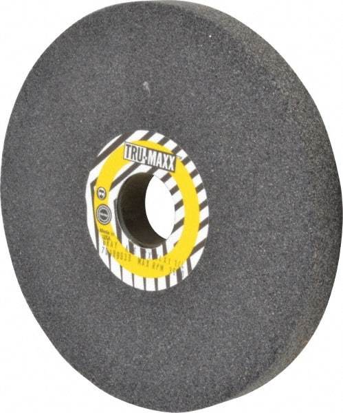 Tru-Maxx - 46 Grit Aluminum Oxide Bench & Pedestal Grinding Wheel - 7" Diam x 1" Hole x 3/4" Thick, 3600 Max RPM, O Hardness, Coarse Grade , Vitrified Bond - Exact Industrial Supply