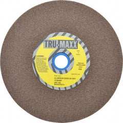 Tru-Maxx - 60 Grit Aluminum Oxide Bench & Pedestal Grinding Wheel - 7" Diam x 1" Hole x 1" Thick, 3600 Max RPM, O Hardness, Medium Grade , Vitrified Bond - Exact Industrial Supply