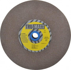 Tru-Maxx - 80 Grit Aluminum Oxide Bench & Pedestal Grinding Wheel - 7" Diam x 1" Hole x 1" Thick, 3600 Max RPM, O Hardness, Medium Grade , Vitrified Bond - Exact Industrial Supply