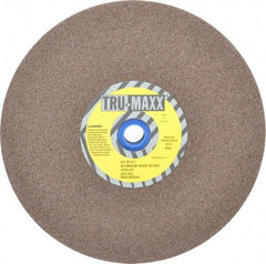 Tru-Maxx - 60 Grit Aluminum Oxide Bench & Pedestal Grinding Wheel - 8" Diam x 1" Hole x 3/4" Thick, 3600 Max RPM, O Hardness, Medium Grade , Vitrified Bond - Exact Industrial Supply