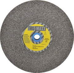 Tru-Maxx - 36 Grit Aluminum Oxide Bench & Pedestal Grinding Wheel - 8" Diam x 1" Hole x 1" Thick, 3600 Max RPM, O Hardness, Very Coarse Grade , Vitrified Bond - Exact Industrial Supply