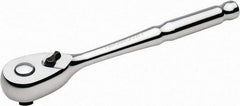 Paramount - 3/8" Drive Pear Head Quick-Release Ratchet - Chrome Finish, 8" OAL, 72 Gear Teeth - Exact Industrial Supply