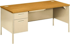 Hon - Office Cubicle Workstations & Worksurfaces Type: Single Left Pedestal Workstation Desk Width (Inch): 68-3/4 - Exact Industrial Supply