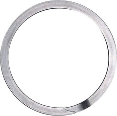 Rotor Clip - 2.12" Groove Diam, 2-1/4" Shaft Diam, Oil Stainless Steel, Spiral External Retaining Rings - 0.086" Groove Width, 0.065" Groove Depth, 0.078" Ring Thickness, Grade 302 - Exact Industrial Supply