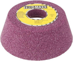 Tru-Maxx - 5" Diam x 1-1/4" Hole x 1-3/4" Thick, K Hardness, 46 Grit Surface Grinding Wheel - Aluminum Oxide, Type 11, Coarse Grade, Vitrified Bond, No Recess - Exact Industrial Supply