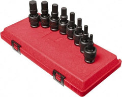 Sunex Tools - 8 Piece 1/2" Drive Inch Impact Hex Bit Socket Set - 1/4 to 3/4" Hex - Exact Industrial Supply