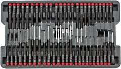 Wiha - 51 Piece Hex, Nut Driver, Phillips, Slotted & Torx Screwdriver Set - Bit Sizes: Hex SAE 0.028, 0.035, 0.05, 1/16, 5/64, 3/32, 7/64, 1/8, 9/64 & 5/32, Philips #000 to #1, Torx T1, T2, T3, T4, T5, T6, T7, T8, T9 & T10 - Exact Industrial Supply