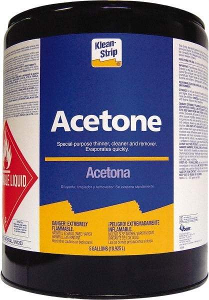 Klean-Strip - 5 Gal Acetone - Comes in Metal Can - Exact Industrial Supply