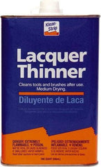 Klean-Strip - 1 Qt Lacquer Thinner SCAQMD - 24 gL VOC Content, Comes in Metal Can - Exact Industrial Supply