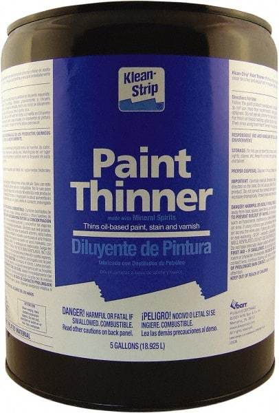 Klean-Strip - 5 Gal Paint Thinner CARB - 201 gL VOC Content, Comes in Metal Can - Exact Industrial Supply