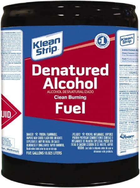 Klean-Strip - 5 Gal Denatured Alcohol - 790 gL VOC Content, Comes in Metal Can - Exact Industrial Supply