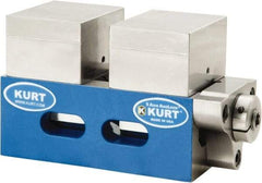 Kurt - 4" Jaw Width, 3-1/2" High x 8" Long x 4" Wide Vise - For Use with 5 Axis Workholding Systems - Exact Industrial Supply